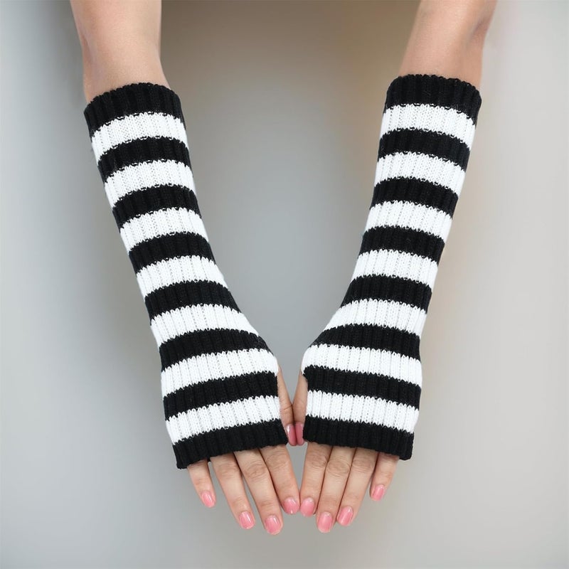 Insdark Goth Arm Warmers Y2k Women Rave Cute Fashion Punk Japanese Winter Grunge - Image 3
